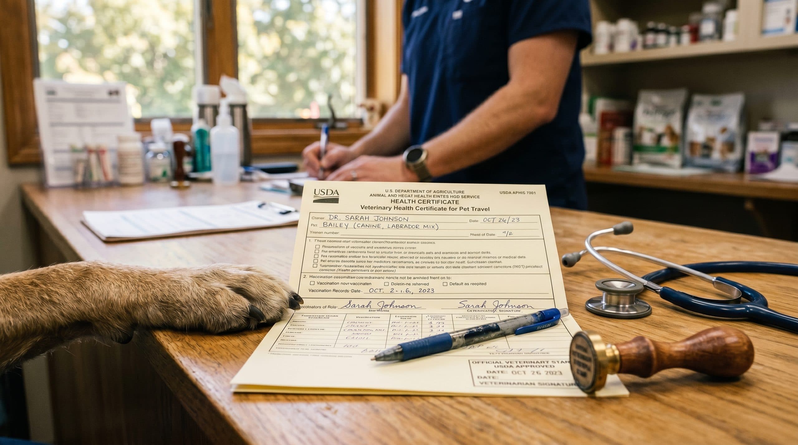 health certificate for pet travel cost